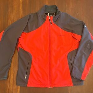 Marmot Softshell Armpit Zip Jacket Mens XL Red and Gray
